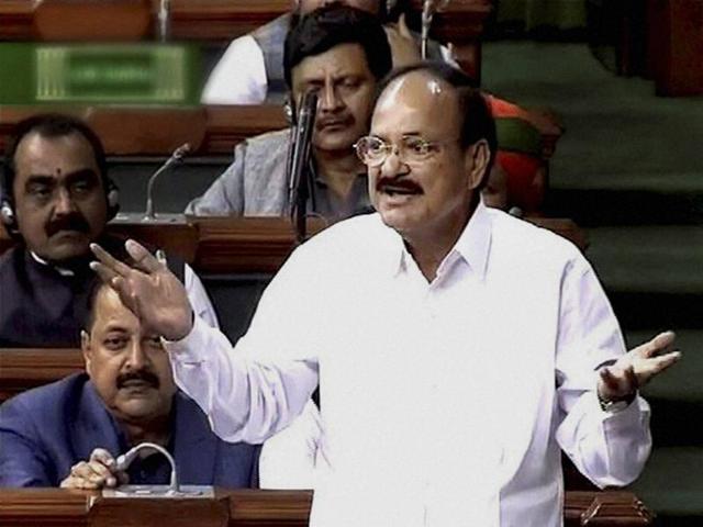 Parliamentary affairs minister Venkaiah Naidu speaks in Lok Sabha during the second day of winter session of Parliament, in New Delhi. (PTI Photo) Parliamentary affairs minister Venkaiah Naidu speaks in Lok Sabha during the second day of winter session of Parliament, in New Delhi. (PTI Photo)