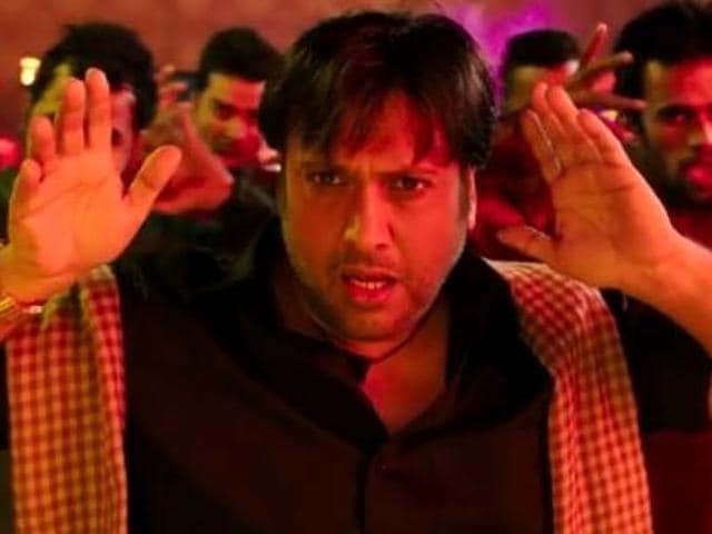 Bollywood actor Govinda performING during Dandiya night in Patna on Sunday.(PTI)