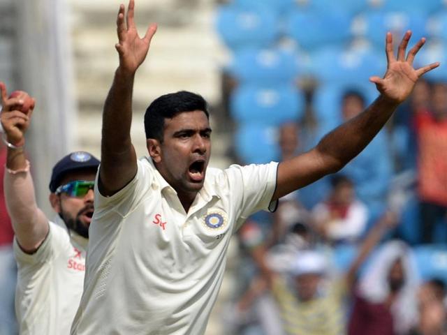 India’s Ravichandran Ashwin celebrates the wicket of South African batsman AB de Villiers during the third day of the 3rd test match between India and South Africa in Nagpur on November 27,2015. (PTI Photo) India’s Ravichandran Ashwin celebrates the wicket of South African batsman AB de Villiers during the third day of the 3rd test match between India and South Africa in Nagpur on November 27,2015. (PTI Photo)