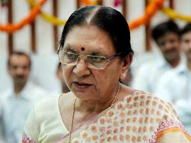 Gujarat chief minister Anandiben Patel. The state BJP is facing difficulty to find a new chief to take onus ahead of the state assembly polls in 2017.(PTI File Photo)