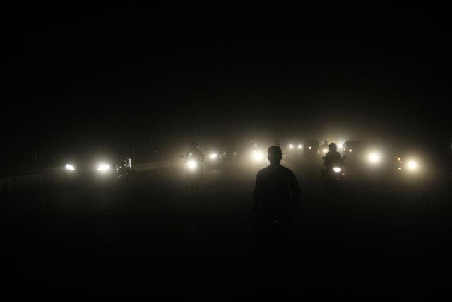 It was the first time in over a decade that the city witnessed zero visibility on a December afternoon. (Photo Courtesy: Facebook) It was the first time in over a decade that the city witnessed zero visibility on a December afternoon. (Photo Courtesy: Facebook)