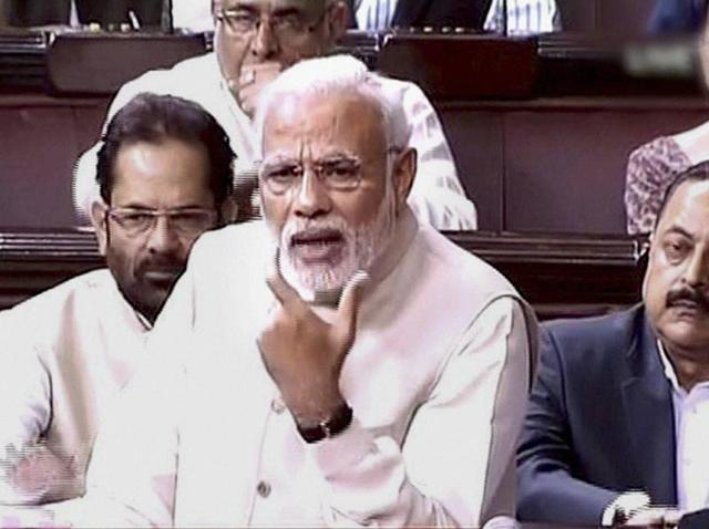 Prime Minister Narendra Modi while speaking in the Rajya Sabha termed incidents of “atrocity” as “a blot” on the nation.(PTI) Prime Minister Narendra Modi while speaking in the Rajya Sabha termed incidents of “atrocity” as “a blot” on the nation.(PTI)