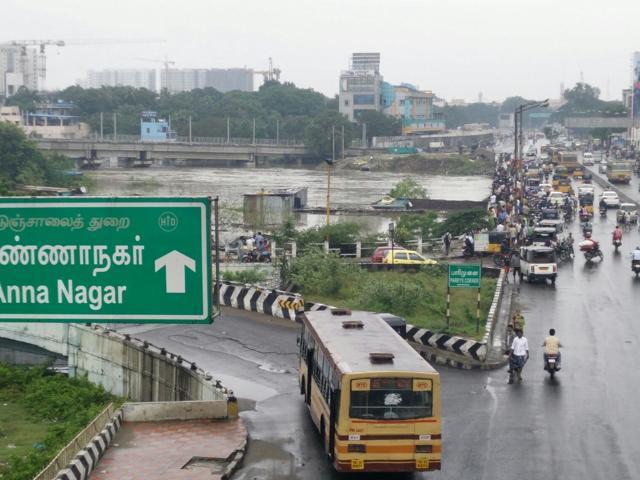As the water levels started receding in some areas of Chennai, partial bus service was restored on Thursday. (HT Photo /Sudipto Mondal) As the water levels started receding in some areas of Chennai, partial bus service was restored on Thursday. (HT Photo /Sudipto Mondal)