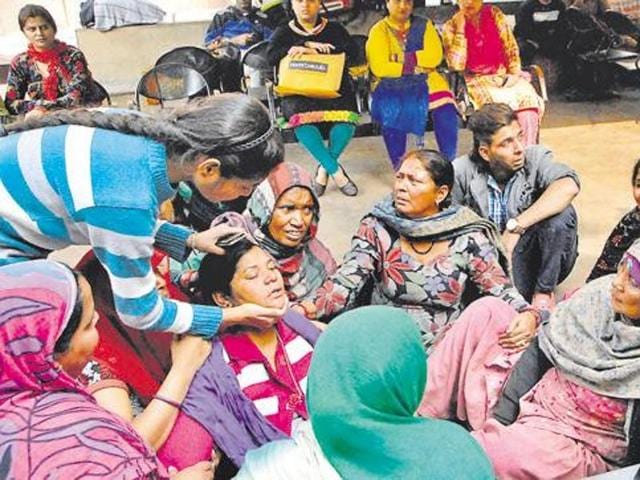 Reacting to the deaths, the minister said it was not unusual that the three women died during treatment at the civil hospital as hundreds of safe deliveries took place at the hospital every month.(HT Photo) Reacting to the deaths, the minister said it was not unusual that the three women died during treatment at the civil hospital as hundreds of safe deliveries took place at the hospital every month.(HT Photo)