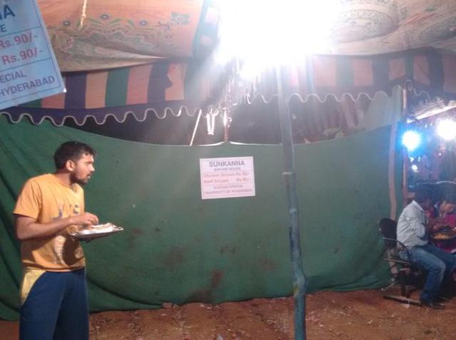 A beef biryani stall during Sukoon - the annual student fest of University of Hyderabad in March. A section of students of Osmania, UoH and EFLU have been arguing for their right to consume beef and had also demonstrated - consuming beef preparations - against the Maharashtra ban of the meat.(HT Photo) A beef biryani stall during Sukoon - the annual student fest of University of Hyderabad in March. A section of students of Osmania, UoH and EFLU have been arguing for their right to consume beef and had also demonstrated - consuming beef preparations - against the Maharashtra ban of the meat.(HT Photo)