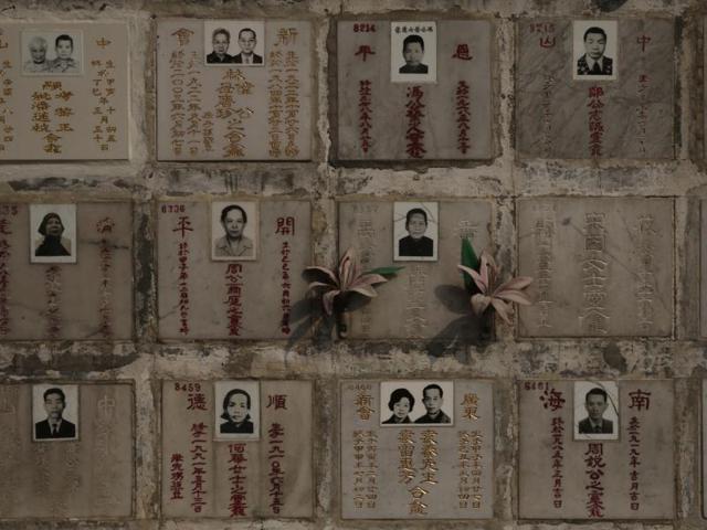 In this Nov. 30, 2015 photo, boxes of storage with niches for cremated remains are seen at a public columbarium in Hong Kong. (AP) In this Nov. 30, 2015 photo, boxes of storage with niches for cremated remains are seen at a public columbarium in Hong Kong. (AP)