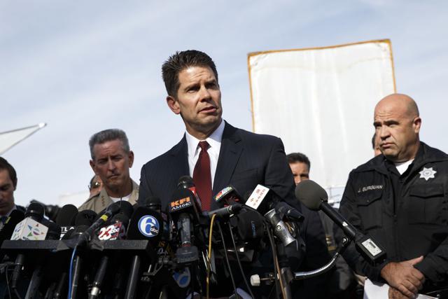 FBI Los Angeles Assistant Director in Charge David Bowdich speaks during a press conference about a mass shooting at the Inland Regional Center. (AFP) FBI Los Angeles Assistant Director in Charge David Bowdich speaks during a press conference about a mass shooting at the Inland Regional Center. (AFP)