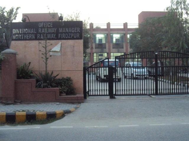 The office of Divisional Rail Manager, Ferozepur.(HT Photo)