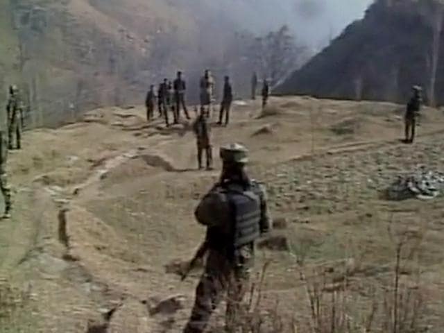 Security forces launched an anti-militancy operation in Wadder Bala village of Handwara in Kupwara district .(ANI Photo)