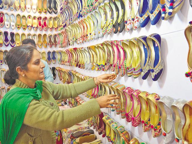 The five-day trade exhibition will continue till December 7  in Amritsar.   (Sameer Sehgal/HT Photo) 