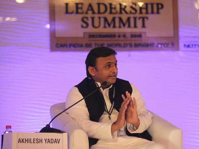 Uttar Pradesh chief minister Akhilesh Yadav speaks during Hindustan Times Leadership Summit. (Raj K Raj/HT Photo) Uttar Pradesh chief minister Akhilesh Yadav speaks during Hindustan Times Leadership Summit. (Raj K Raj/HT Photo)