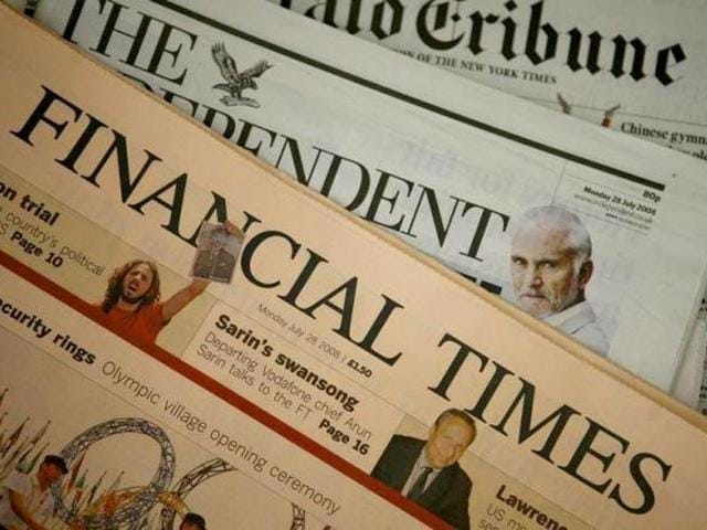 Financial Times newspaper, a tweet from the Twitter handle of which created market confusion. (Reuters File Photo) Financial Times newspaper, a tweet from the Twitter handle of which created market confusion. (Reuters File Photo)