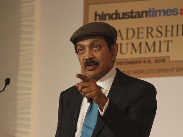 Dr VS Ramachandran, the director of Center For Brain and Cognition, University of California, San Diego, speaks during a session on “What Neurology Can Tell Us About Human Nature” at Hindustan Times Leadership Summit in New Delhi on Saturday(Virendra Singh Gosain/HT Photo)