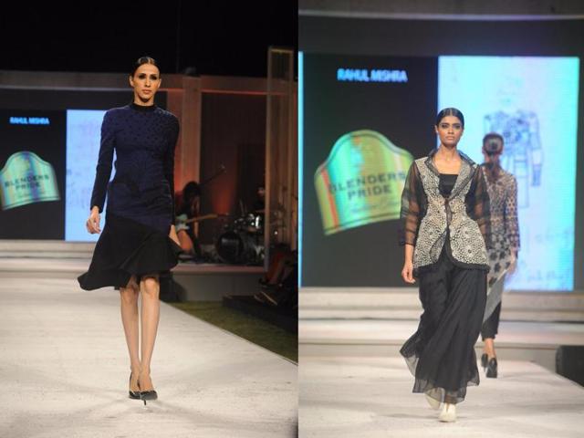 Rahul Mishra, who hails from Malhausi, a small village in Auraiya district in UP, won the 2014 International Woolmark Prize at Milan Fashion Week. Models walk the ramp showcasing his creations during the Blenders Pride Fashion Tour 2015 in Mumbai on Dec 4, 2015. (IANS) Rahul Mishra, who hails from Malhausi, a small village in Auraiya district in UP, won the 2014 International Woolmark Prize at Milan Fashion Week. Models walk the ramp showcasing his creations during the Blenders Pride Fashion Tour 2015 in Mumbai on Dec 4, 2015. (IANS)