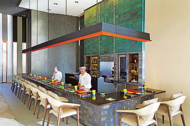 Making you melt: At Cheval Blanc, Diptique (above) serves high-quality Japanese; Deelani (below) serves excellent Italian.
