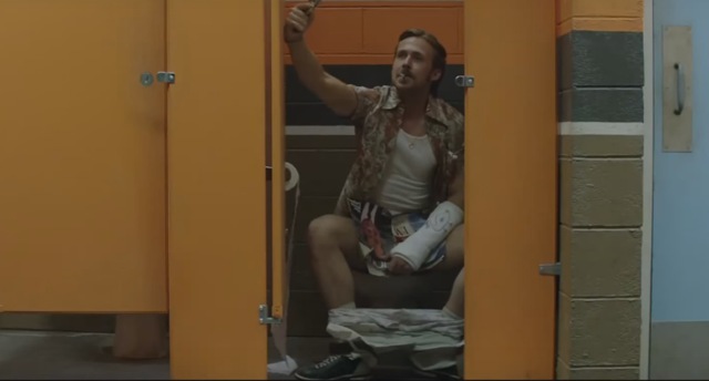Ryan Gosling can’t get any privacy in this town. (YouTube)