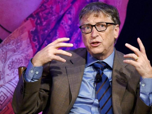 Bill Gates met Bihar chief minister Nitish Kumar on Saturday to discuss support to health, education and other sectors for human development.(PTI photo)