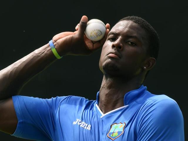 West Indies cricket captain Jason Holder (C) looks on during a West Indies practice session at the P. Sara Oval Cricket Stadium in Colombo. (AFP Photo) West Indies cricket captain Jason Holder (C) looks on during a West Indies practice session at the P. Sara Oval Cricket Stadium in Colombo. (AFP Photo)