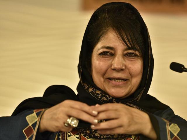“In our country there are fringe elements who are misusing the name of Hinduism and they also compare it with nationalism which is worse,” said Peoples Democratic Party (PDP) president Mehbooba Mufti. (Gurinder Osan/ HT Photo)