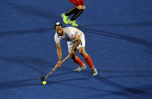 Indian hockey captain Sardar Singh controls the ball during the second semifinal against Belgium. (AP) Indian hockey captain Sardar Singh controls the ball during the second semifinal against Belgium. (AP)