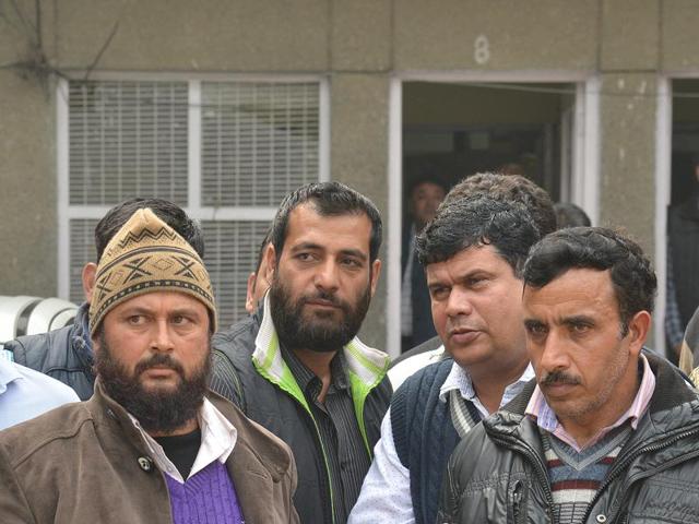 Combination photo of three suspected ISI agents Mohammed Jahangir, Asfaq Ansari, Irshad Ansar were arrested in Kolkata. Delhi Police arrested another person in Jammu for alleged involvement in the spying racket.(PTI Photo)
