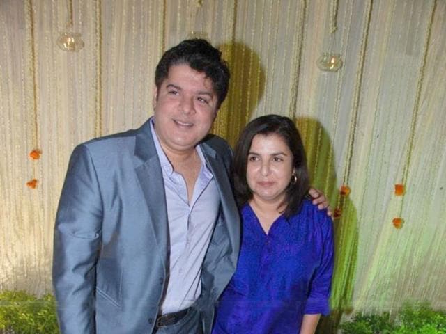 Sajid Khan with sister Farah Khan. Sajid Khan with sister Farah Khan.