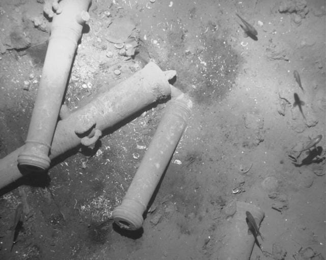 Artifacts found in the wreckage of Spanish galleon San Jose are seen in this undated handout photo provided by the Colombian ministry of culture. (REUTERS) Artifacts found in the wreckage of Spanish galleon San Jose are seen in this undated handout photo provided by the Colombian ministry of culture. (REUTERS)