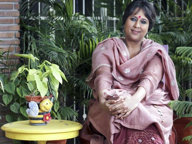 Barkha Dutt at home in New Delhi.(Sanchit Khanna/HT photo)