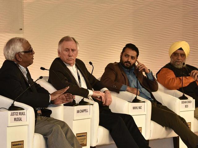 Justice Mukul Mudgal and form Australian cricket captain Ian Chappell during a session on “Can BCCI Be Professionalized?” at the Hindustan Times Leadership Summit. (Gurinder Osan/ HT Photo) Justice Mukul Mudgal and form Australian cricket captain Ian Chappell during a session on “Can BCCI Be Professionalized?” at the Hindustan Times Leadership Summit. (Gurinder Osan/ HT Photo)