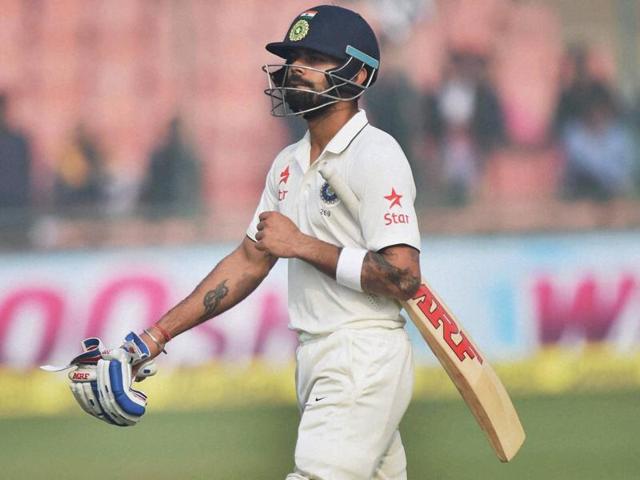 Virat Kholi walks back to the pavilion after getting dismissed for 88. (PTI Photo) Virat Kholi walks back to the pavilion after getting dismissed for 88. (PTI Photo)