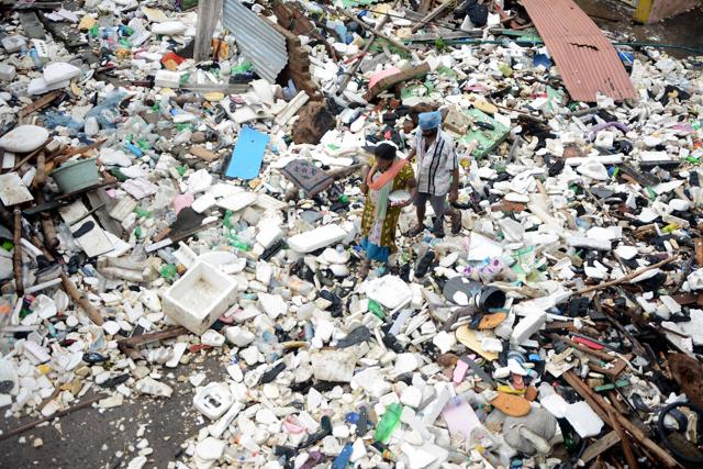 The Tambaram area in South Chennai was littered with debris after the floodwater receded. (HT Photo) The Tambaram area in South Chennai was littered with debris after the floodwater receded. (HT Photo)