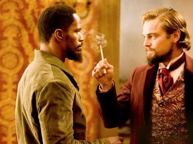 Jamie Foxx and DiCaprio in a still from Tarantino’s Django Unchained. (YouTube) Jamie Foxx and DiCaprio in a still from Tarantino’s Django Unchained. (YouTube)