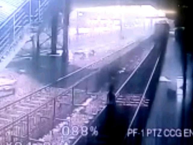 A video grab of the teenaged girl standing on the railway tracks at Malad railway station in Mumbai. (HT photo) A video grab of the teenaged girl standing on the railway tracks at Malad railway station in Mumbai. (HT photo)