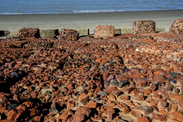 The remains of a destroyed embankment lie on Kutubdia Island some 330 kms from Dhaka. (AFP) The remains of a destroyed embankment lie on Kutubdia Island some 330 kms from Dhaka. (AFP)