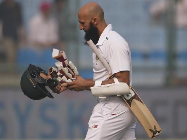 Hashim Amla walks back to the pavilion after his dismissal. (AP Photo) Hashim Amla walks back to the pavilion after his dismissal. (AP Photo)