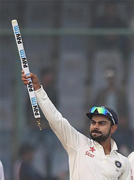 Virat Kohli celebrates winning of fourth Test match against South African on the final day, in New Delhi (PTI) Virat Kohli celebrates winning of fourth Test match against South African on the final day, in New Delhi (PTI)