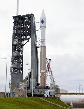 The United Launch Alliance Atlas V rocket stands ready for a second launch attempt after high wind on December 5 forced a third delay for the first US shipment of space station supplies since spring. (AP Photo) The United Launch Alliance Atlas V rocket stands ready for a second launch attempt after high wind on December 5 forced a third delay for the first US shipment of space station supplies since spring. (AP Photo)