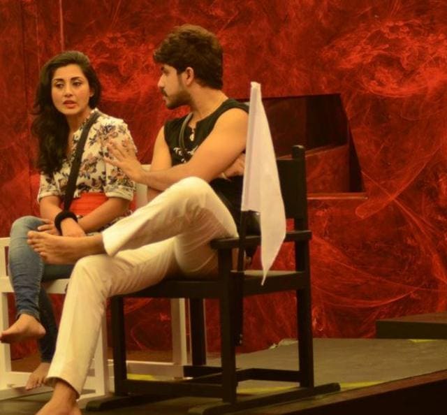 Suyyash Rai and Rimi Sen, who was eliminated last week, in Bigg Boss 9. (Colors TV)