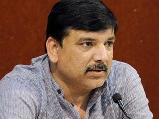 Sanjay Singh said the Congress and the Akali-BJP coalition were “scared of the AAP, which has come to Punjab with honest and clean politics”. (HT Photo) Sanjay Singh said the Congress and the Akali-BJP coalition were “scared of the AAP, which has come to Punjab with honest and clean politics”. (HT Photo)