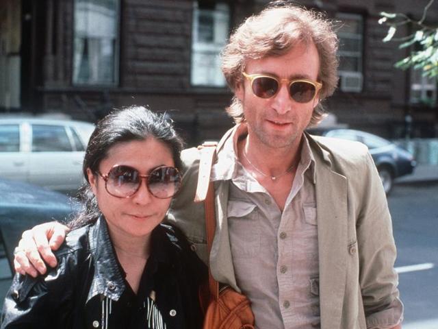 John Lennon and his wife Yoko Ono at The Hit Factory, a recording studio in New York City. The death of Lennon, shot 35 years ago, still reverberates as a defining moment for a generation and for the music world. (AP)