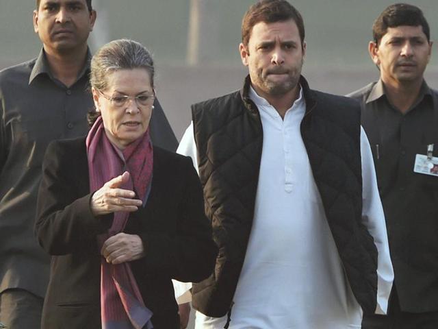 File photo of Congress President Sonia Gandhi and Vice President Rahul Gandhi . The duo may have to appear in a trial court in New Delhi on Tuesday, December 8, 2015, in a case related to the defunct National Herald newspaper. (Hindustan Times) File photo of Congress President Sonia Gandhi and Vice President Rahul Gandhi . The duo may have to appear in a trial court in New Delhi on Tuesday, December 8, 2015, in a case related to the defunct National Herald newspaper. (Hindustan Times)