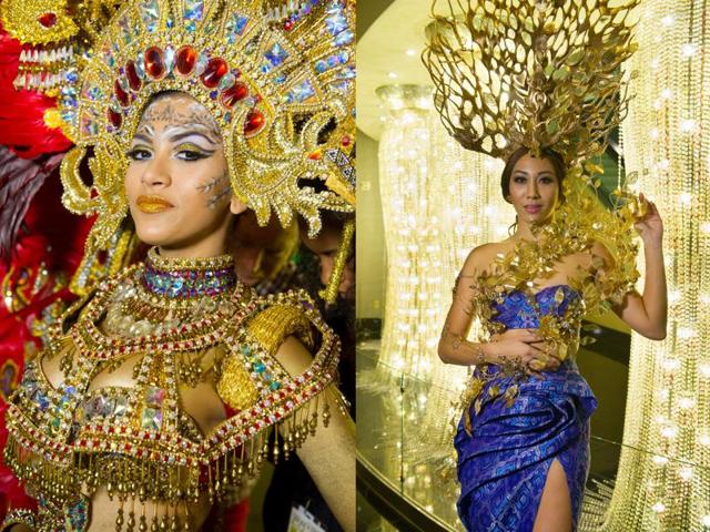 Contestants are touring, filming, rehearsing and preparing to compete for the crown. Miss Malaysia 2015 Vanessa Tevi Kumares (right) and Miss Panama 2015 Gladys Brandao Amaya take part in a pre-tape segment at Planet Hollywood Resort and Casino in Las Vegas, Nevada, December 8, 2015. (Agencies) Contestants are touring, filming, rehearsing and preparing to compete for the crown. Miss Malaysia 2015 Vanessa Tevi Kumares (right) and Miss Panama 2015 Gladys Brandao Amaya take part in a pre-tape segment at Planet Hollywood Resort and Casino in Las Vegas, Nevada, December 8, 2015. (Agencies)