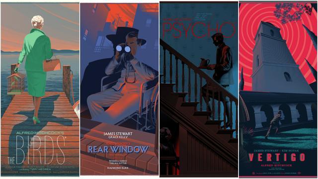 Hitchcock is probably Durieux’s favourite director. Here are his posters for The Birds, Rear Window, Psycho and Vertigo. Hitchcock is probably Durieux’s favourite director. Here are his posters for The Birds, Rear Window, Psycho and Vertigo.