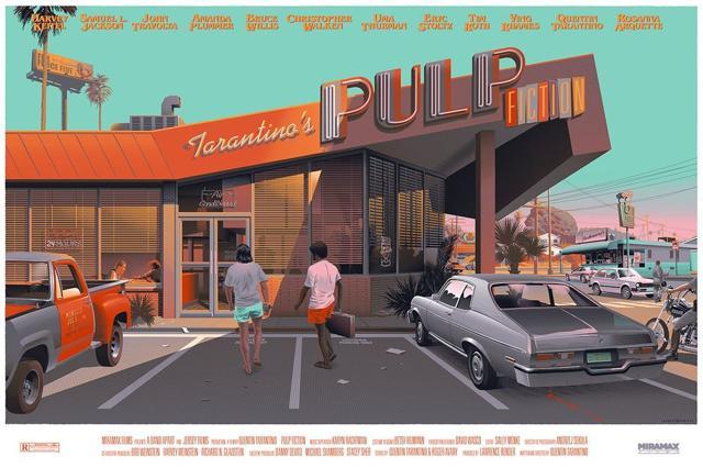 The highly detailed and deeply intricate Pulp Fiction poster. The highly detailed and deeply intricate Pulp Fiction poster.