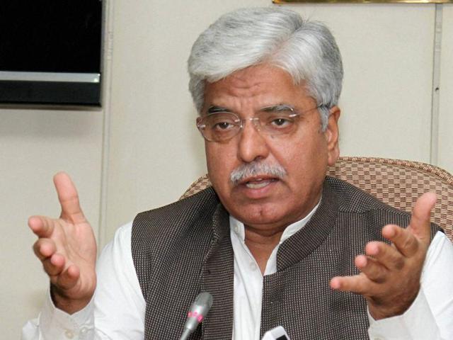 Delhi police commissioner BS Bassi addresses a press conference at Delhi Police headquarters in New Delhi. The vigilance probe found that Bassi had “illegally acquired” a flat in the ‘Lucky Home Cooperative’ society in Rohini. (PTI) Delhi police commissioner BS Bassi addresses a press conference at Delhi Police headquarters in New Delhi. The vigilance probe found that Bassi had “illegally acquired” a flat in the ‘Lucky Home Cooperative’ society in Rohini. (PTI)