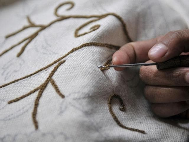 The workers are paid a monthly stipend of Rs 700, where they work on handicraft products like curtains, shawls and carpets. (Waseem Andrabi/ HT Photo)
