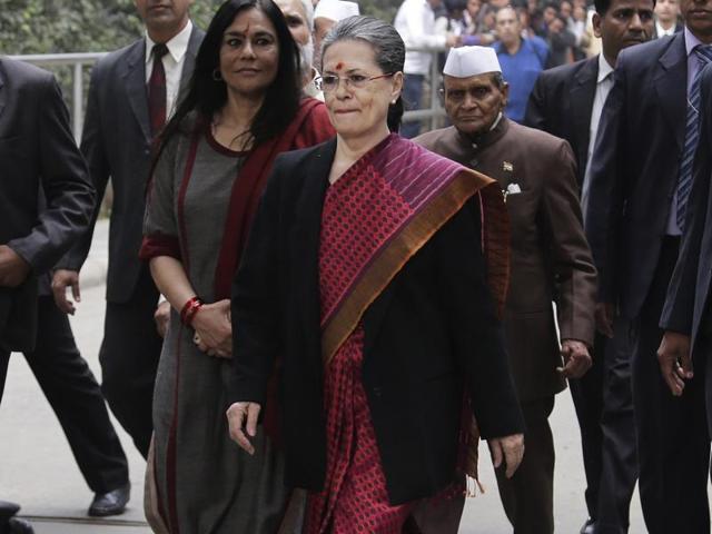 Congress activists shout slogans during a protest against BJP government over the National Herald case in Kolkata.(PTI Photo)
