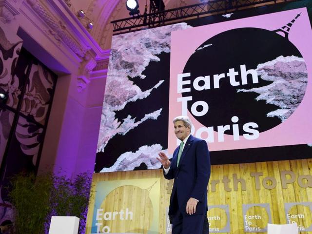 Environment minister Prakash Javadekar met with John Kerry at the Paris conference, with both sides discussing issues. (PTI Photo) Environment minister Prakash Javadekar met with John Kerry at the Paris conference, with both sides discussing issues. (PTI Photo)