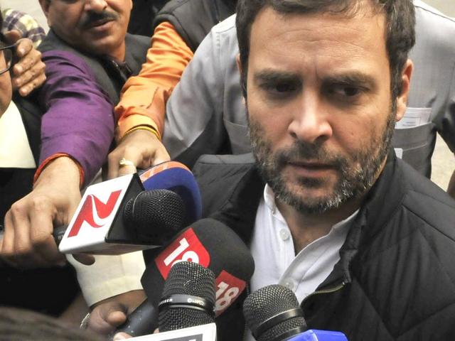 File photo of Congress vice president Rahul Gandhi during winter session of Parliament in New Delhi. Gandhi accused the PMO of ‘100% political vendetta’ in the National Herald case on December 9, 2015.(Hindustan Times) File photo of Congress vice president Rahul Gandhi during winter session of Parliament in New Delhi. Gandhi accused the PMO of ‘100% political vendetta’ in the National Herald case on December 9, 2015.(Hindustan Times)