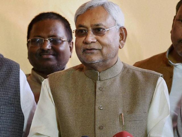Bihar chief minister Nitish Kumar interacts with the media at Parliament, in New Delhi. (PTI Photo) Bihar chief minister Nitish Kumar interacts with the media at Parliament, in New Delhi. (PTI Photo)